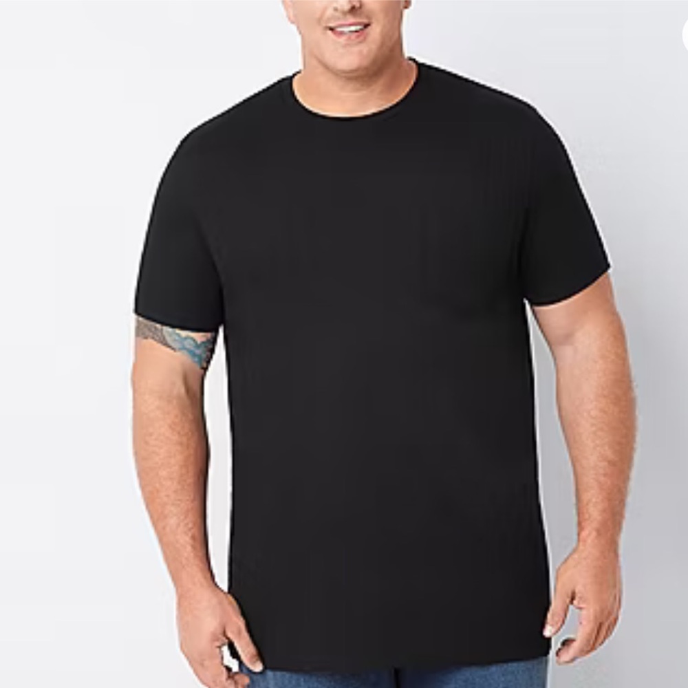 St. John’s Bay Big & Tall Men’s Crew Neck Short Sleeve Moisture Wicking T- Shirt